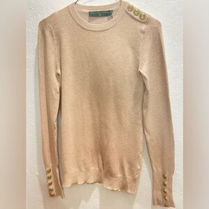 Holland Cooper Buttoned Knit Crew Neck